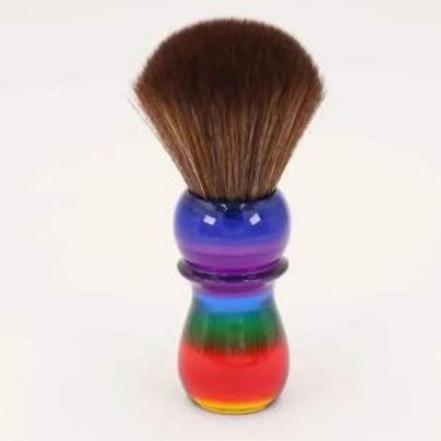 Yaqi Rainbow Brown Synthetic Shaving Brush