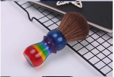 Yaqi Rainbow Brown Synthetic Shaving Brush